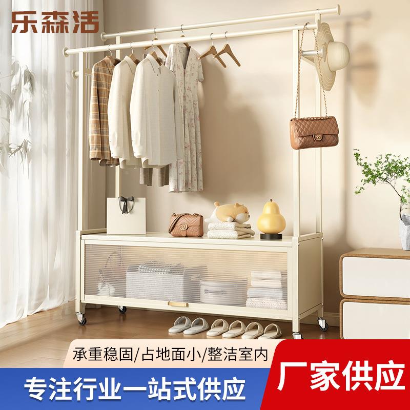 主卧晾置挂架地卧室落衣帽架双杆带柜结实耐用可移房间内主衣卧晾 - 图2