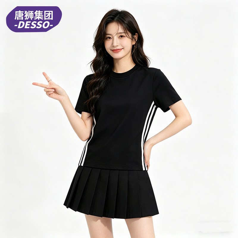 DESSO跑步短袖2026夏季新款健身训练服圆领T恤上衣情侣女装02