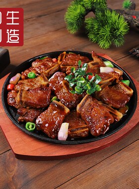 仿真铁板锡纸牛仔骨模q具食品食物模型假菜美食样品菜品假菜品食