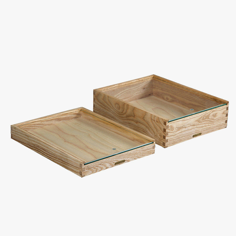 白蜡木实木榫卯组合木匣子 玻璃盖首饰盒礼盒收纳盒 收集整理木盒,淘宝优惠券,粉丝福利购,淘宝优惠卷