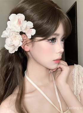 春日渐变粉色樱花发夹