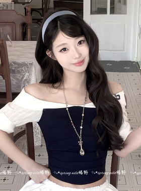 银色勺子花朵浮雕串珠项链