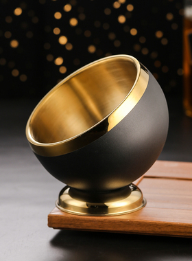 不锈钢入户钥匙收纳玄o关摆件入门轻奢高档装饰果皮缸桌面垃圾桶