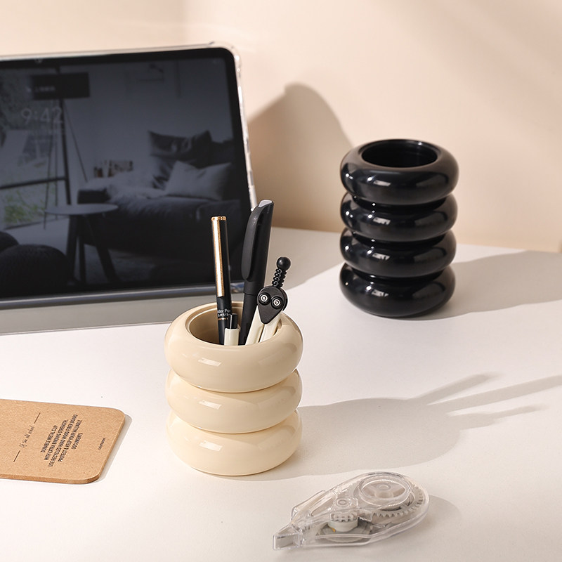 化妆刷收纳筒高级感n粉刷子收纳盒大容量办公室桌面好看的笔筒摆,淘宝优惠券,粉丝福利购,淘宝优惠卷