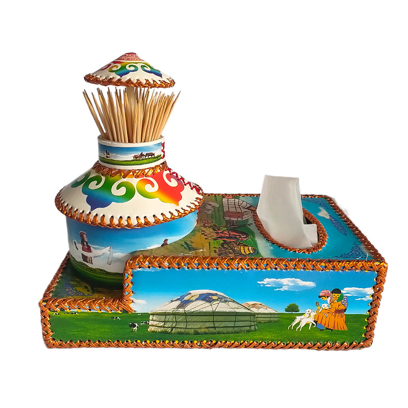 蒙古特色纸巾盒牙签筒一体多功z能蒙古包形卫生纸盒蒙餐饭店用品,淘宝优惠券,粉丝福利购,淘宝优惠卷