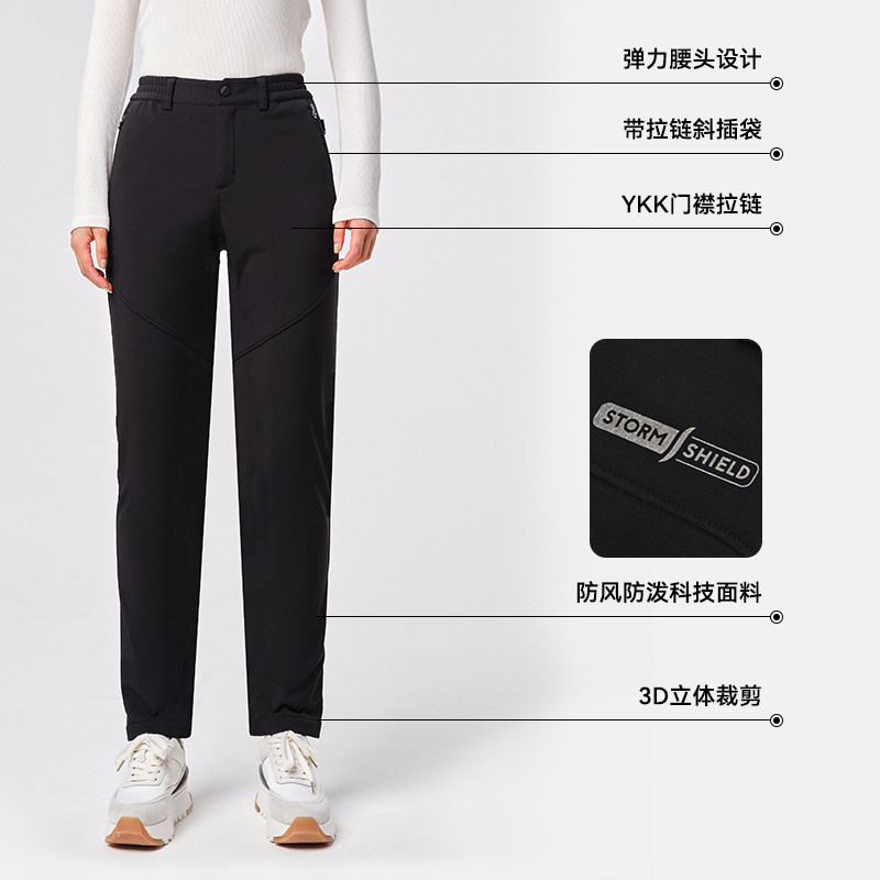 【风盾】伯希和户外软壳裤男女款骑行防风防泼水冬季加绒冲锋裤子,淘宝优惠券,粉丝福利购,淘宝优惠卷