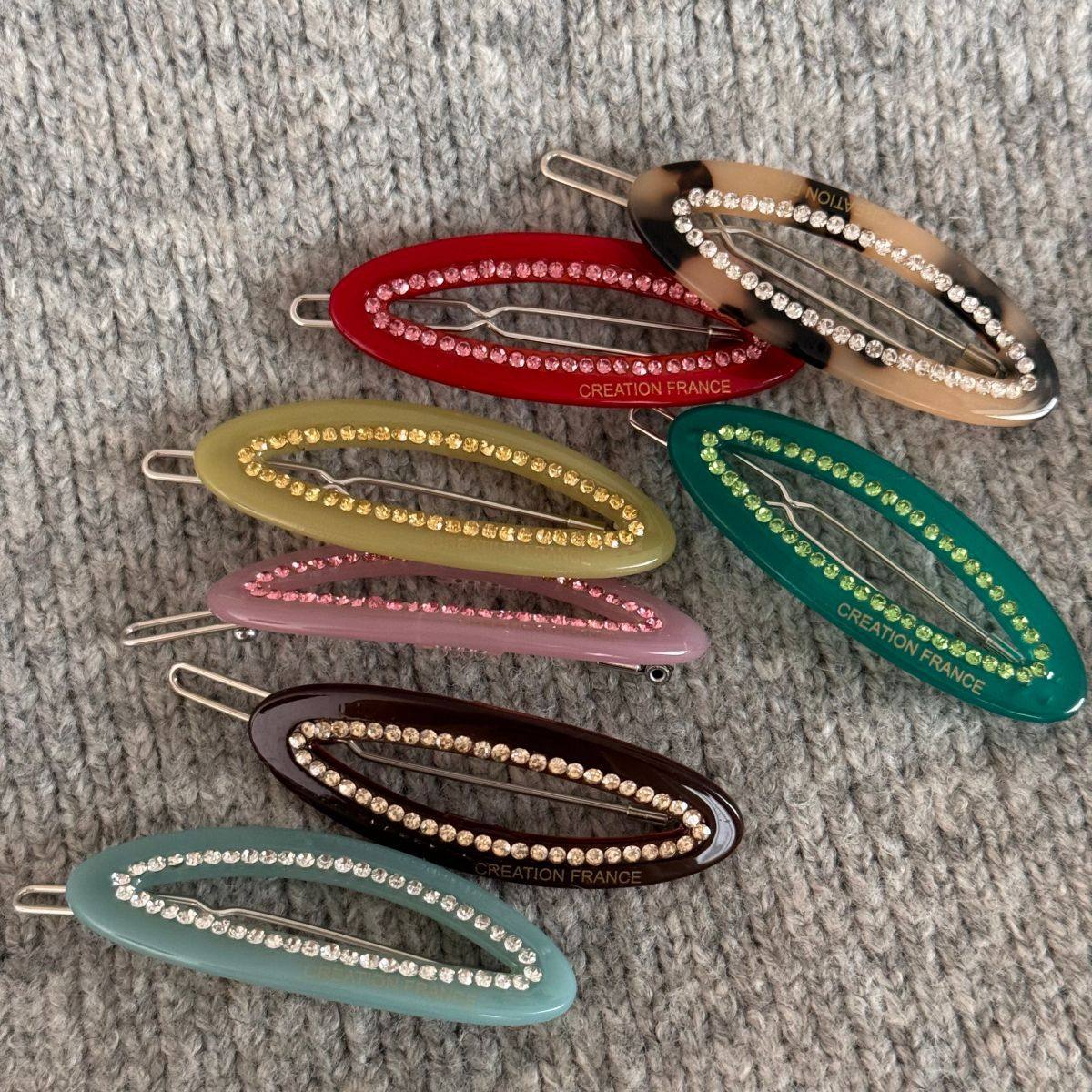 韩版椭圆镂空水钻边夹青蛙扣发卡简约气质刘海夹侧边夹醋酸发夹女,淘宝优惠券,粉丝福利购,淘宝优惠卷