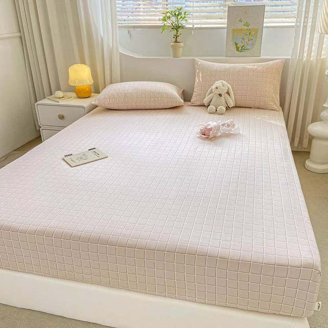 2025 new product, pure cotton, old coarse cloth single product, single piece, bed cover, spring and summer mattress protective cover thickened