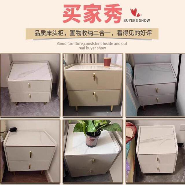 Luxury bedside table, bedroom, OX room, modern and simple pull-out storage cabinet, light small drawer apartment rental 0 house 4x40 cabinet
