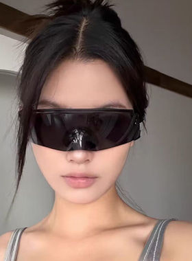 欧美复古大框骑行墨镜男女Y2K户外运动超酷防紫外线登山防风镜ins