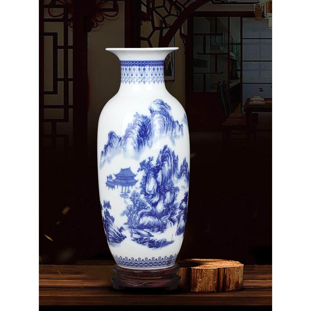 景德镇陶瓷器仿古青花瓷大花瓶摆件客厅富贵竹插花家居工艺装饰品,淘宝优惠券,粉丝福利购,淘宝优惠卷