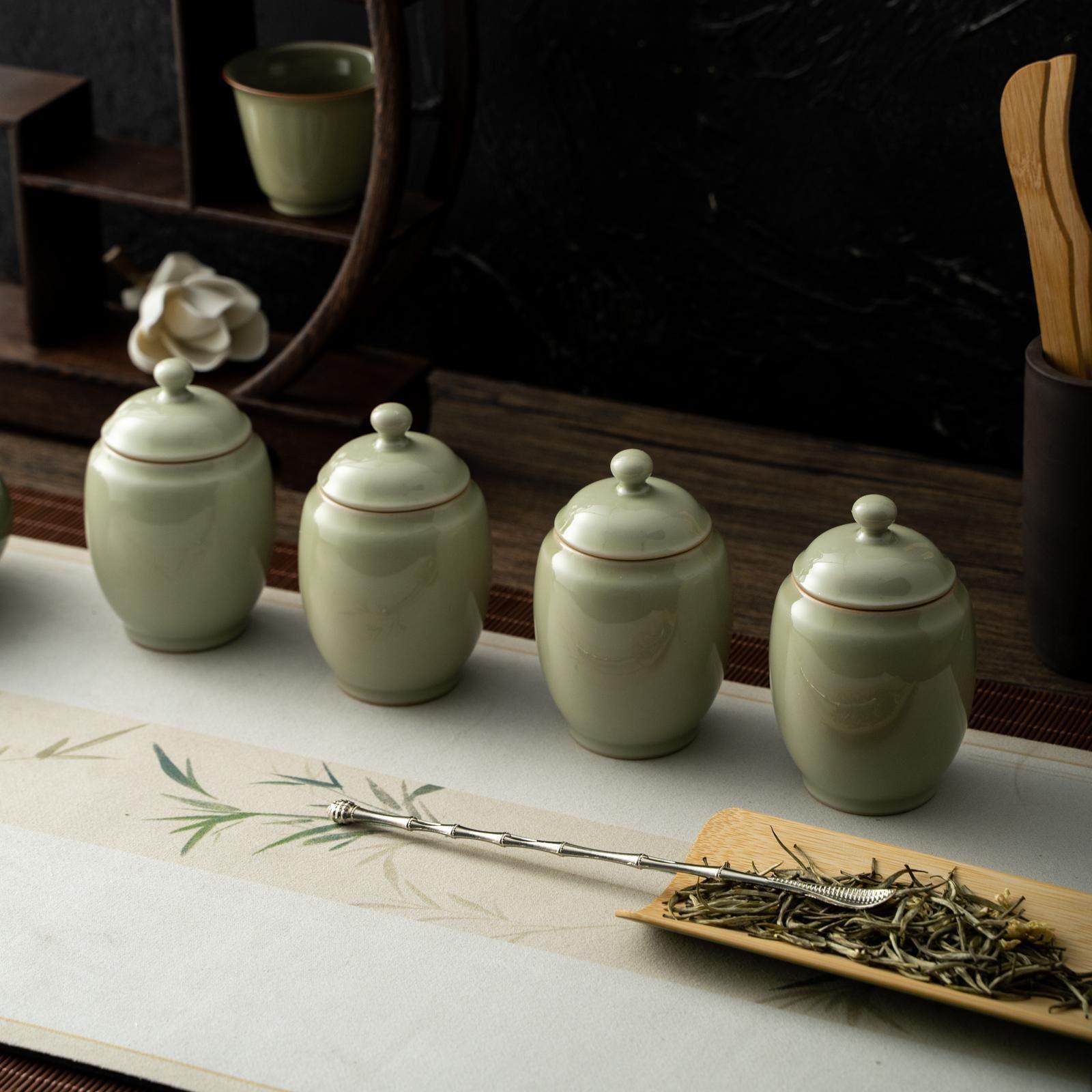 都江堰玉堂窑瓷器茶具套组功夫茶家用青瓷茶杯盖碗轻奢高档礼盒装,淘宝优惠券,粉丝福利购,淘宝优惠卷