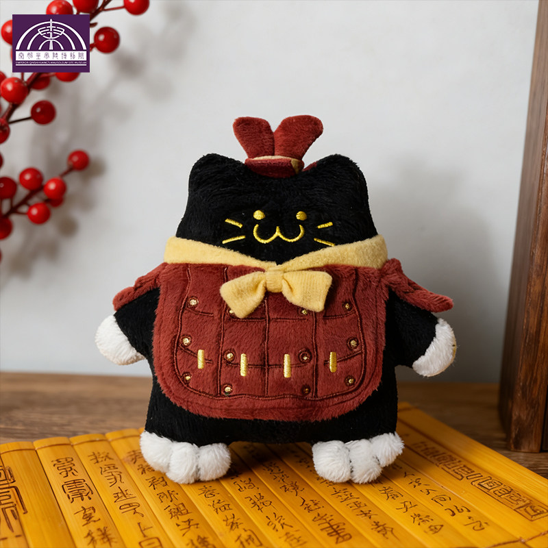 秦始皇兵马俑博物馆朕的毛绒将军喵踏雪寻梅黑猫西安文创旅游礼品