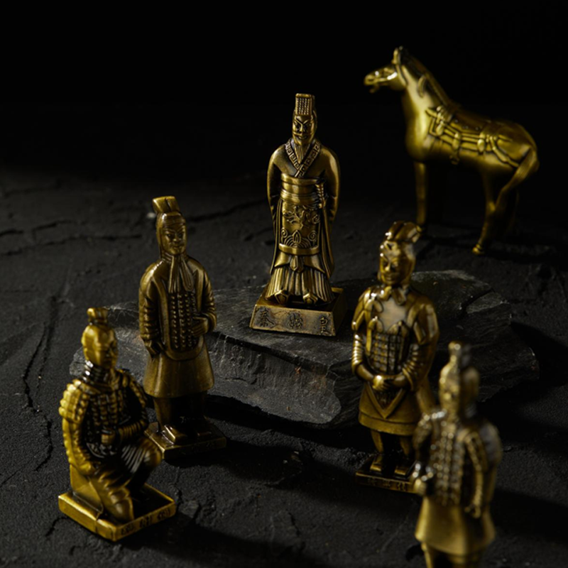 秦始皇兵马俑博物馆金属兵马俑套盒西安旅游纪念品个性创意文创