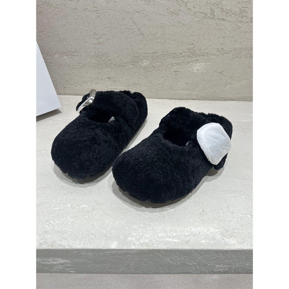 欧洲站女鞋2024秋冬新款真皮厚底羊羔毛勃肯鞋包头半拖毛毛鞋拖鞋,淘宝优惠券,粉丝福利购,淘宝优惠卷