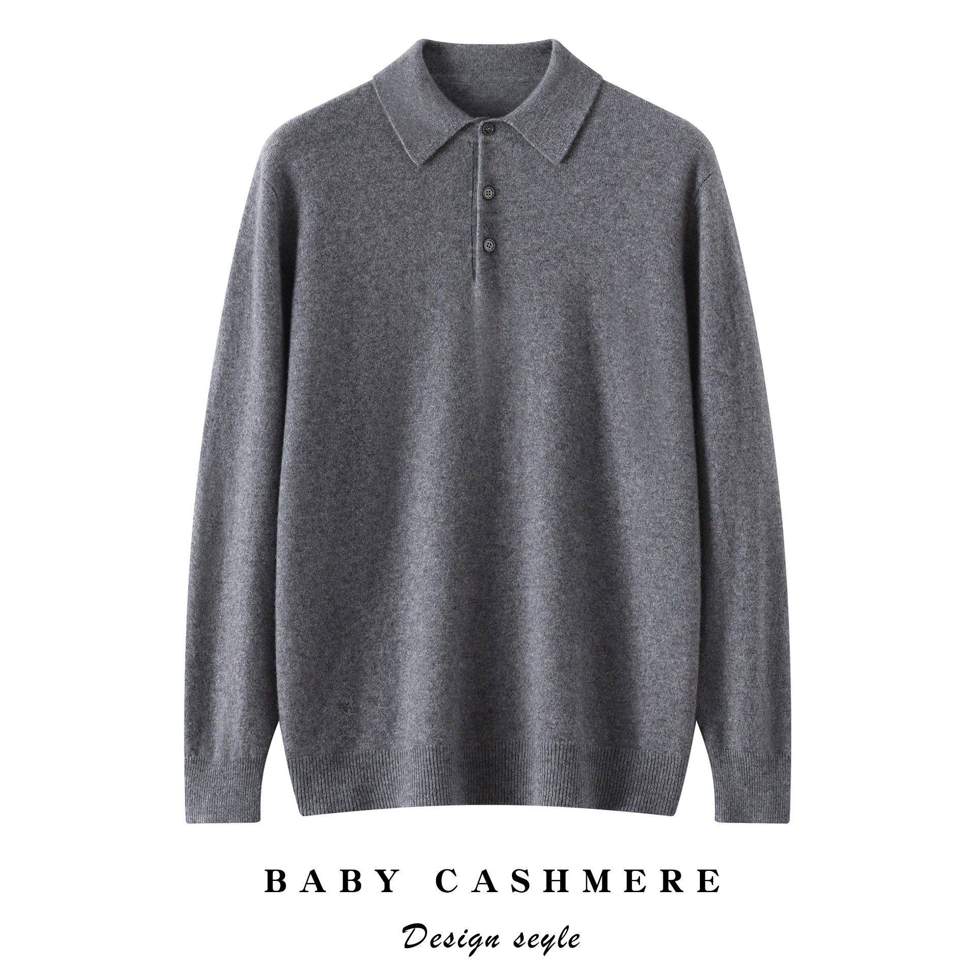 100%纯山羊绒衫男士POLO翻领商务休闲衬衣宽松保暖针织毛衣打底衫,淘宝优惠券,粉丝福利购,淘宝优惠卷