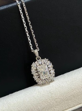 高级感方钻网红轻奢锁骨链