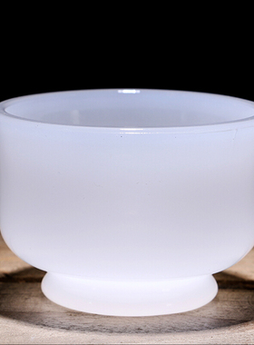 汉白玉供杯佛前供杯茶道玉茶杯观B音圣水杯居家玉供杯玉瓷水杯包