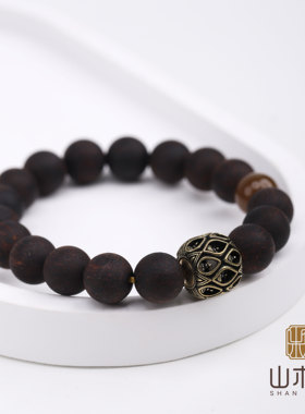 【暮秋色】缅甸小叶降真香1.0黄油麻丝糖玉单圈手串手链新中式￥