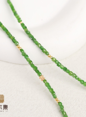 原创新中式透辉石小米珠项链