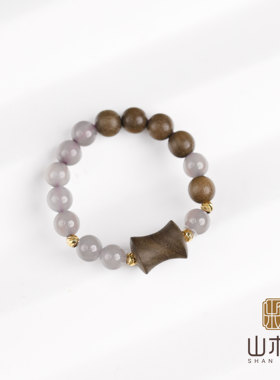 山木集 18K金印度老山檀阴沉料0.4烟紫戒指女2026小众设计*多样性