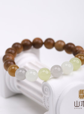 老山檀黑虎1.0和田玉手串