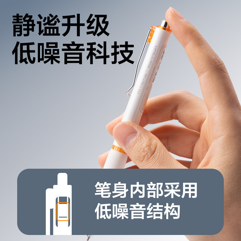 得力未来时空中性笔按动刷题笔速干双珠双核心六边形展示初高中生ST笔小学生用黑色笔高颜值黑科技顺滑签字笔 - 图1