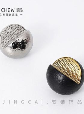 现代轻奢电镀陶瓷创意小摆件样板房软装客厅电视柜餐桌装饰工艺品