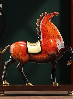 大明铜匠马到成功摆件办公室酒柜装饰品领导公司开 业商务乔迁礼