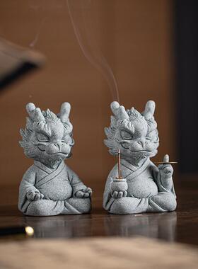 20240422意国潮青砂钱石招财龙宠摆件精品可养一指茶有茶桌家居桌