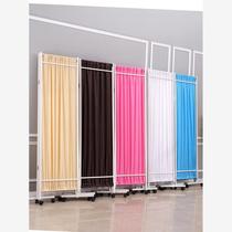 Screen for hospital beauty cloth wrought iron folding screen with wheels partition wall health massage clinic screen for traditional Chinese massage