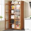 Kitchen supplies storage rack household floor-standing multi-layer microwave oven rack oven storage rack pot multi-function storage rack