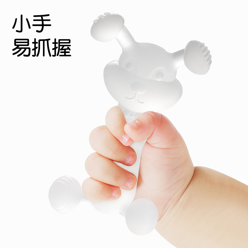 贝贝雅兔子牙胶婴儿磨牙棒5个月防吃手宝宝咬胶口欲期玩具小月龄