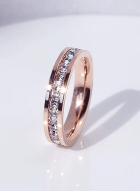 钛钢满天星情侣对戒不掉色冷淡风