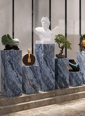 T9圣玛丽海景大理石底座丨增高轻奢落地客厅酒店装饰摆件底座