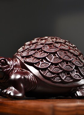 速发木公财龟饰品镇屋钱运对象生日礼物老人生日庆典桌面办雕室客