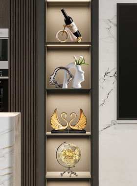 速发红套架摆件酒柜装饰品轻奢客厅餐边电级柜酒装家居饰品高视感