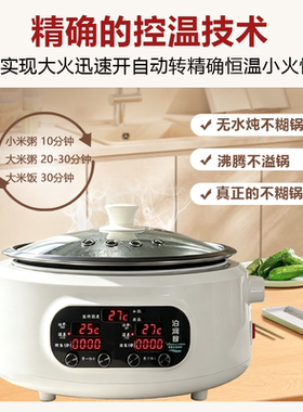 泊润智多功能电煮锅一体电煎锅电饭煲电炒锅精确控温1℃低温慢煮