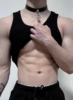 男生体育生项圈性感铃铛潮男男颈