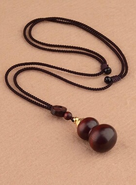 彷小叶紫檀老山檀香木葫芦吊坠车