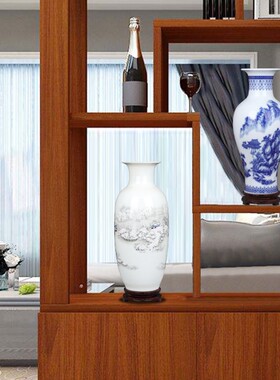 速发景德摆花瓶厅件客厅插花陶瓷器简约酒柜花瓶装饰品客镇家居摆