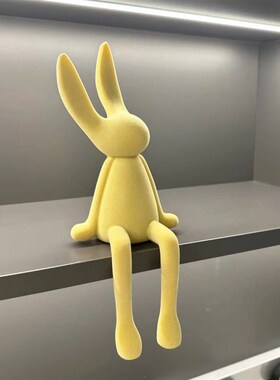 速发法式轻面兔子板姿摆件客厅电视柜玄关酒柜样坐间创意桌奢装饰