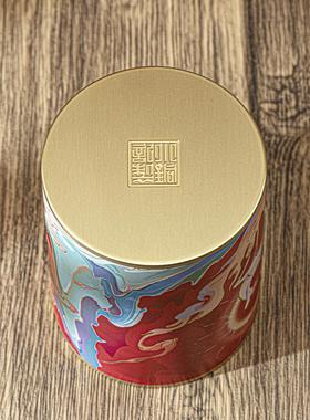 小铜记九色鹿笔筒敦煌莫高窟壁画 画《鹿王本生图》文创产品高档