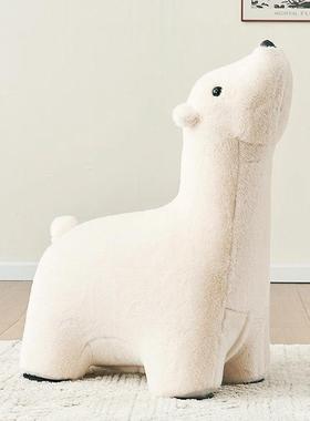 北极熊大型落地摆件新家儿童房客厅装饰创意动物坐凳乔迁搬家礼物