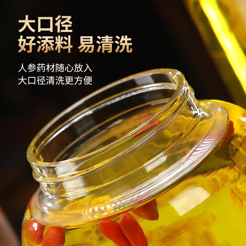 Bubble wine bottle ginseng medicinal wine high-end sealed glass empty bottle liquor special bottle with faucet new thickened wine making