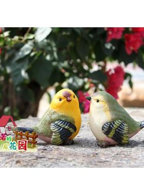 正版创意家居客厅户外装饰花园庭院可爱礼物仿真小鸟树脂动物摆件