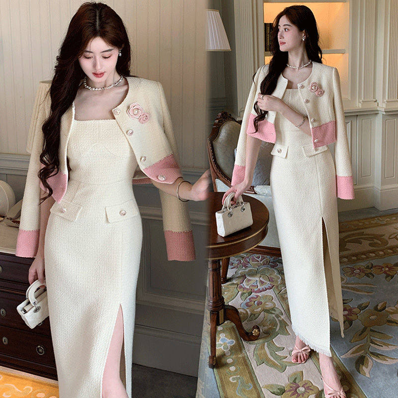 法式气质小香风高端时尚显瘦套装女秋冬新款千金风高级感两件套潮,淘宝优惠券,粉丝福利购,淘宝优惠卷