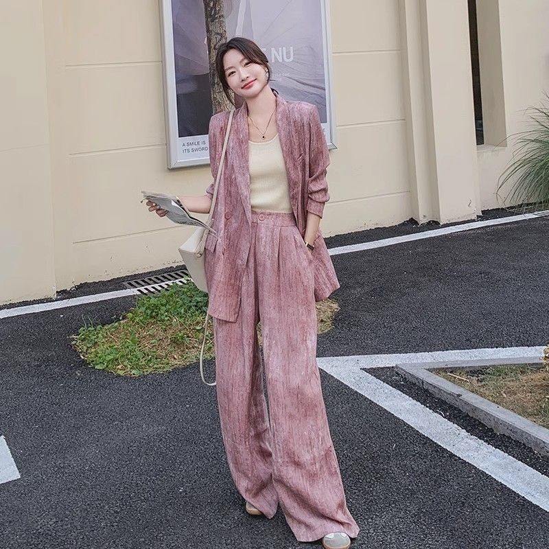 2026春季新款遮肉收腰西装套装高级气质时尚休闲西服阔腿裤两件套,淘宝优惠券,粉丝福利购,淘宝优惠卷