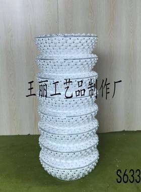 店花别墅落景S632观摆件树脂玻璃钢酒艺组合地套装花器花盆欧式大