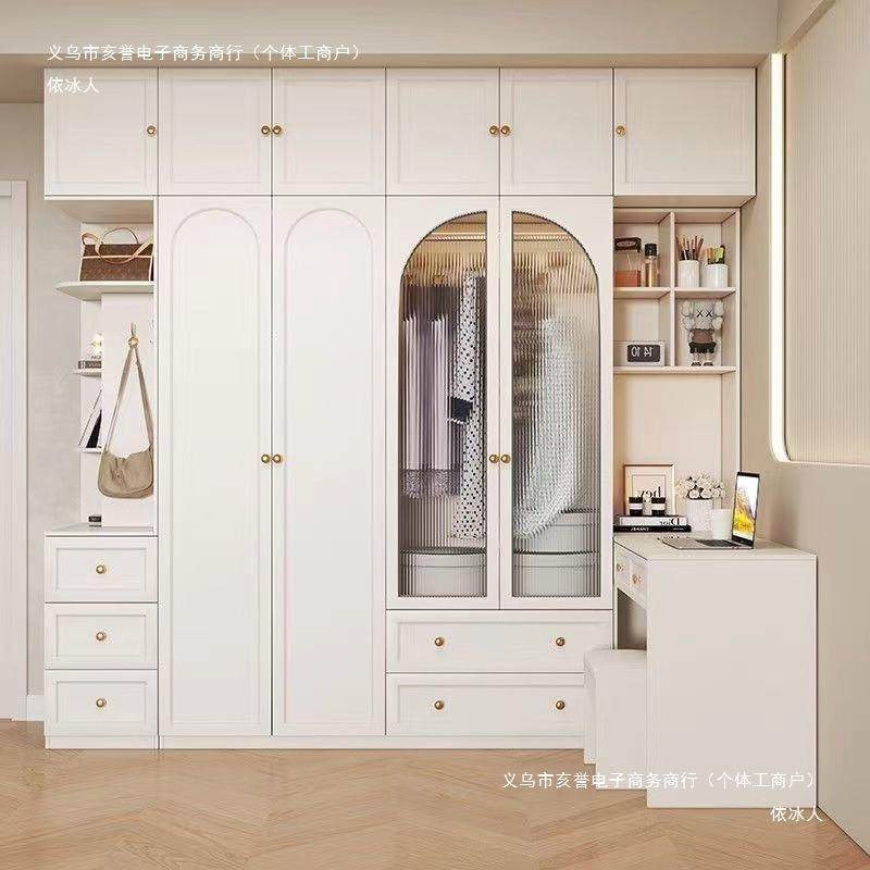 轻奢奶油妆风法式一衣柜书桌体角组合白色转台大98926衣橱,淘宝优惠券,粉丝福利购,淘宝优惠卷